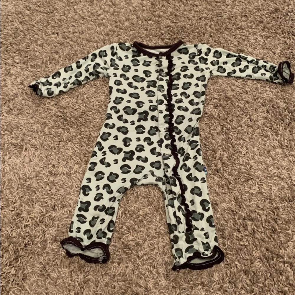 Kickee Pants Aloe Cheetah Coverall